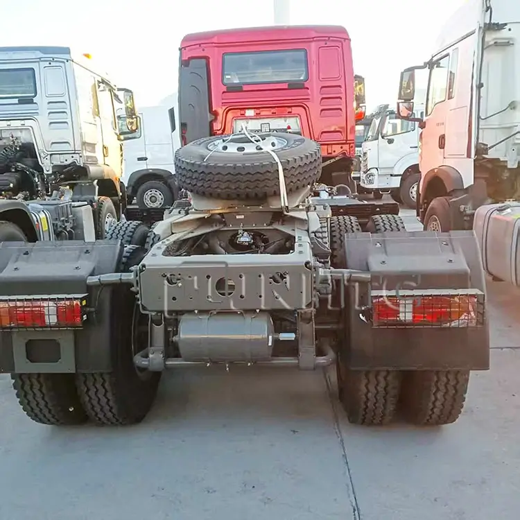 tractor truck behind